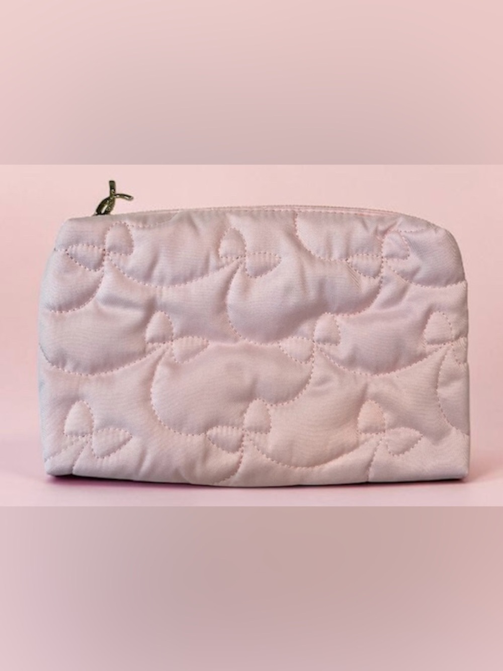 Estée Lauder Quilted Light Pink Cosmetic Pouch Breast Cancer Research Foundation - Picture 6 of 6